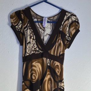 Sundress w/ Brown Flowers